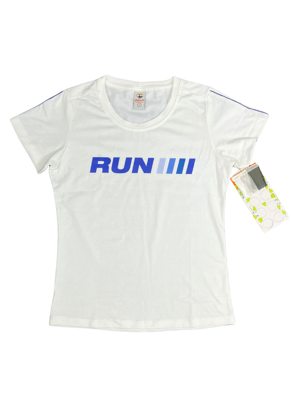 23392B camiseta silueta ajustada, estampado deportivo.