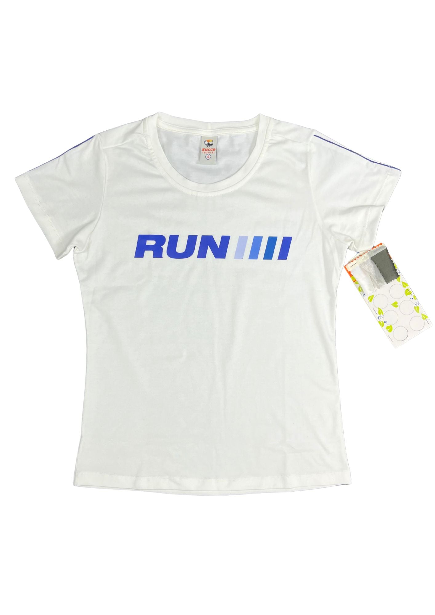 23392B camiseta silueta ajustada, estampado deportivo.