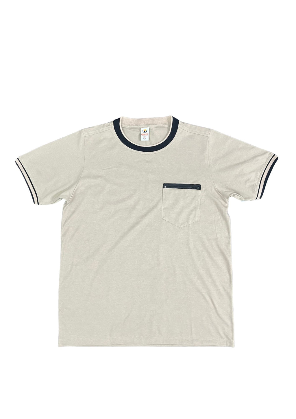 21157A camiseta hombre, bolsillo con cierre.