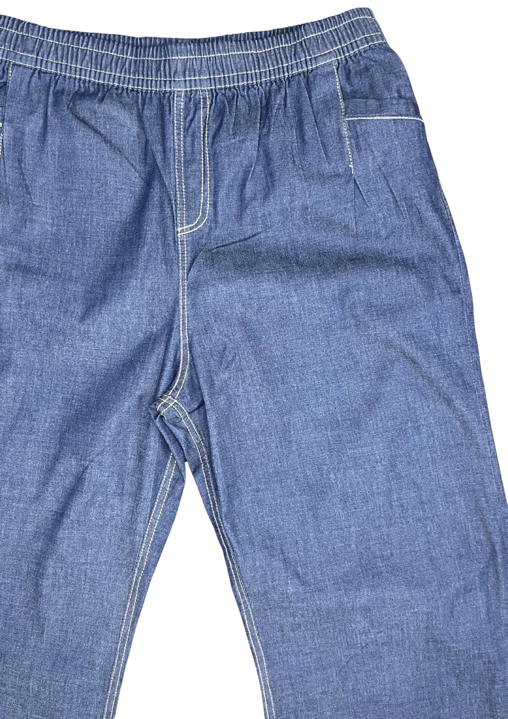 43810C jean índigo silueta amplia, corte recto.