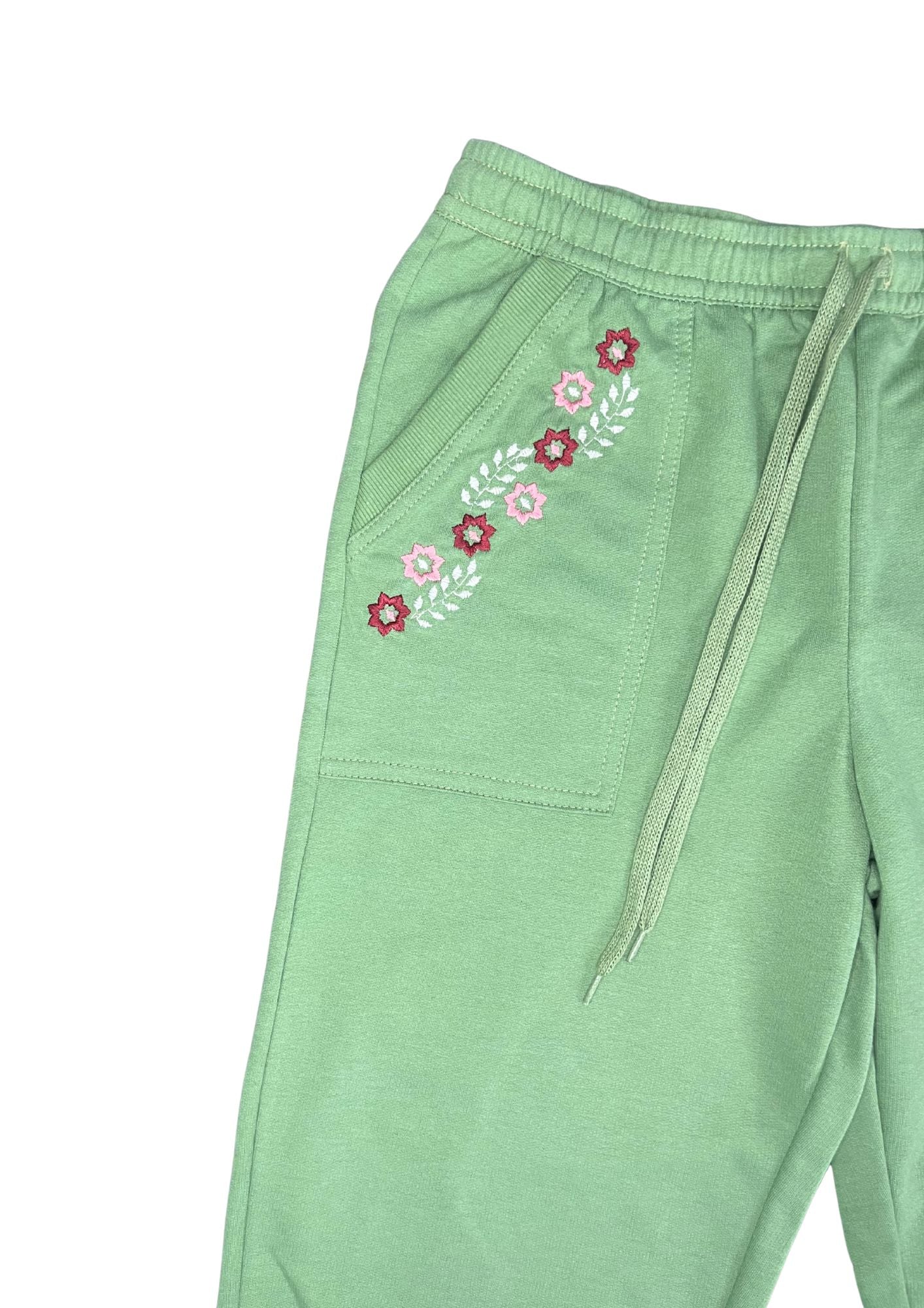 43744B pantalón sudadera silueta amplia, algodón burda.