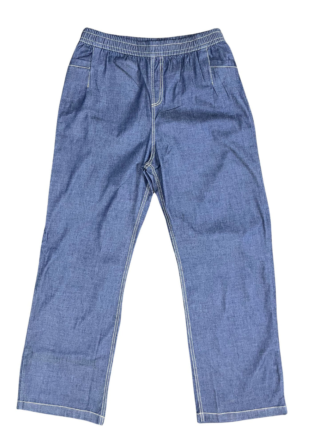 43810C jean índigo silueta amplia, corte recto.