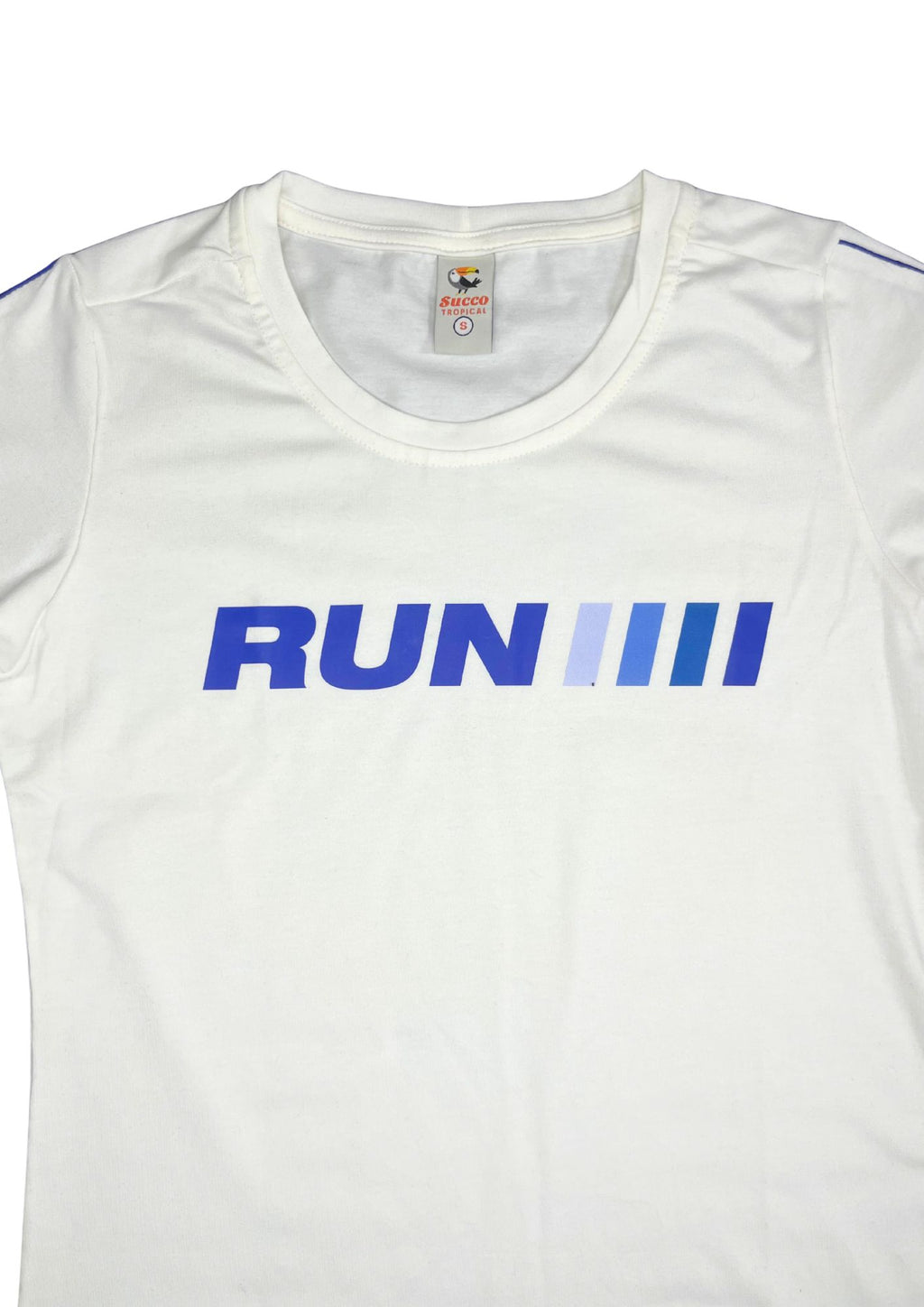 23392B camiseta silueta ajustada, estampado deportivo.