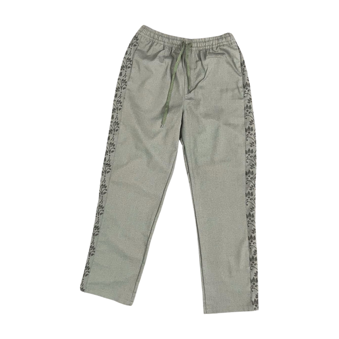 43475A pantalón lino silueta ajustada.