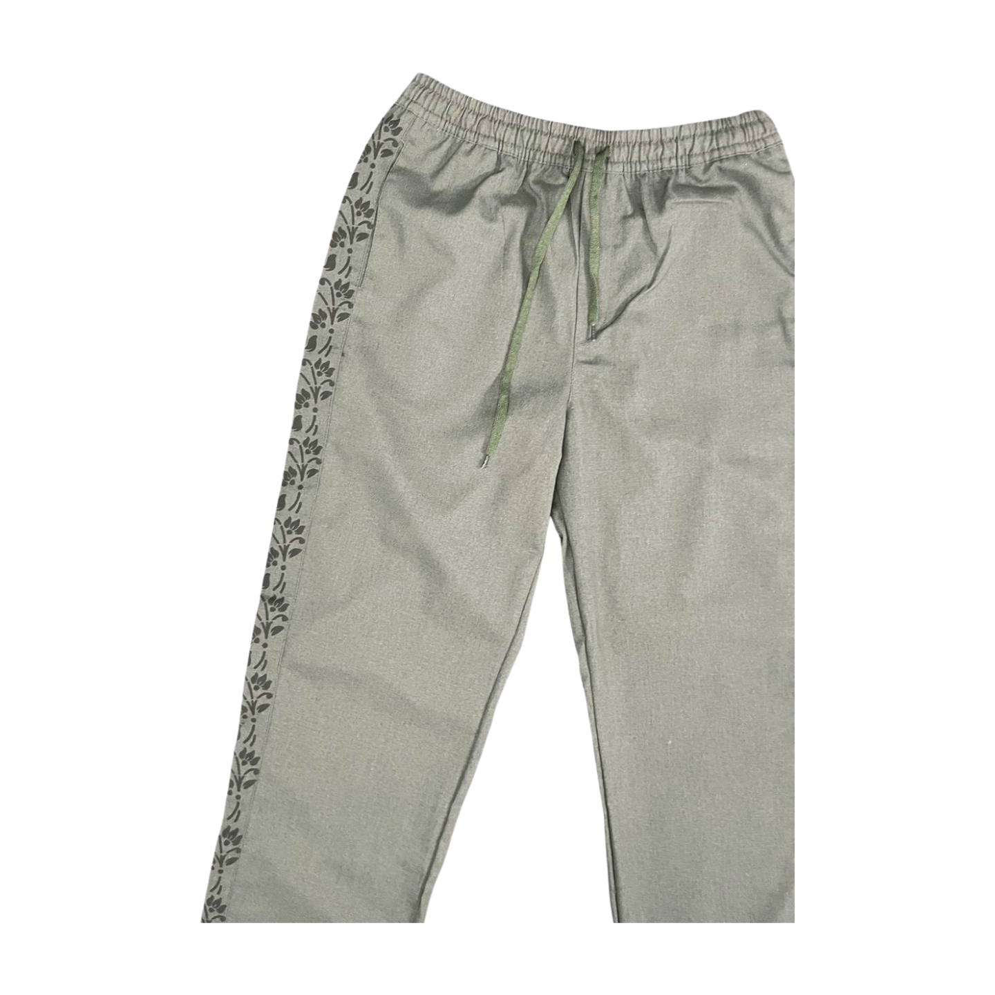 43475A pantalón lino silueta ajustada.