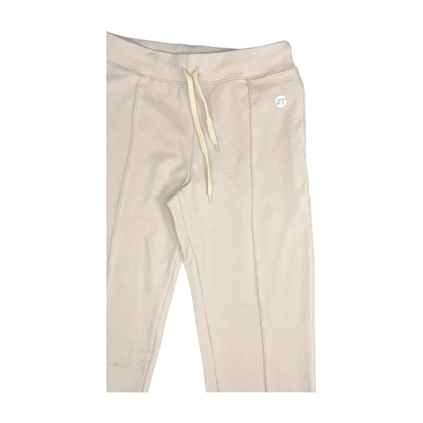 43393A Pantalón sudadera silueta ajustada, pretina cómoda, algodón burda