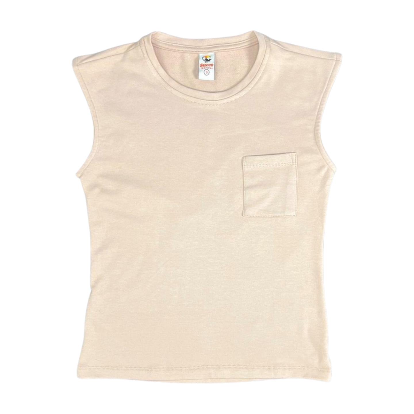 23393A camiseta silueta ajustada, bolsillo en punto corazón.